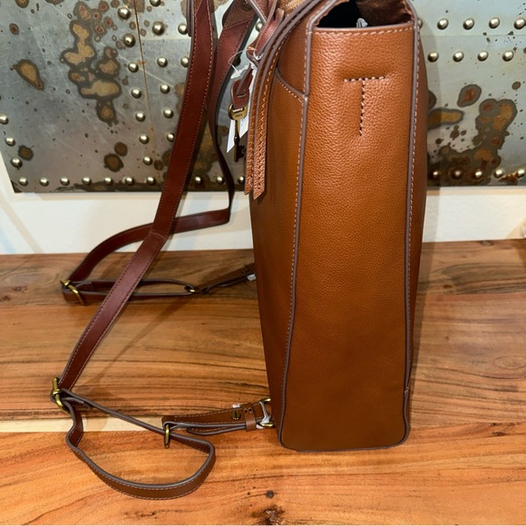 Fossil Elina Large Convertible Backpack Brown Leather SHB2976001 - Picture 7 of 11